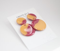 Glossy circle (cerise/orange)