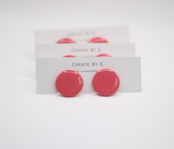 Glossy studs (korall) 2cm