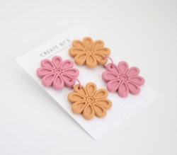 Blommor (rosa/orange)