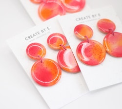 Glossy circle (rosa/orange)