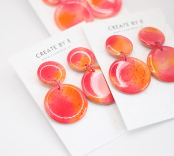 Glossy circle (rosa/orange)