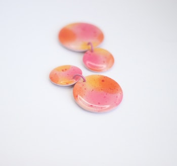 Glossy circle (rosa/orange)