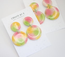 Glossy circle (grön/gul/rosa)