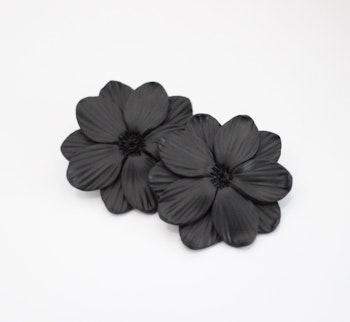 Större blommor studs (svart)