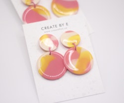 Glossy circle (rosa/gul)