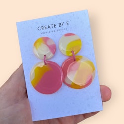 Glossy circle (rosa/gul)