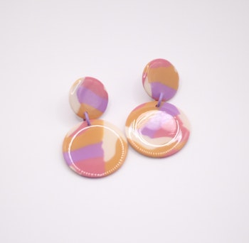 Glossy circle (rosa/lila/orange)