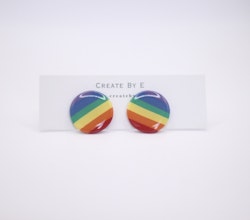 Glossy studs (regnbåge) 2cm