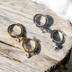 Hoops diamant (silver/guld)