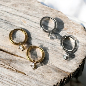 Hoops diamant (silver/guld)