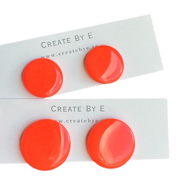 Glossy studs (poppig orange)
