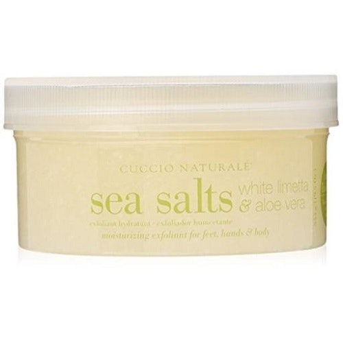 Cuccio Sea Salt Scrub, White Limetta and Aloe Vera