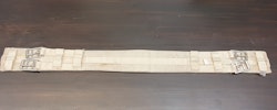 Vit sadelgjord i tyg, 75cm
