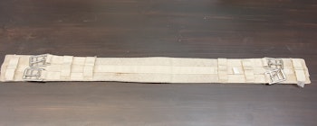 Vit sadelgjord i tyg, 75cm