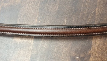 Pannband, brunt läder stl C/F
