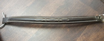 Pannband, brunt läder stl Ponny (36cm)
