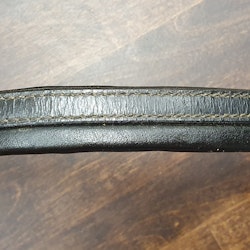 Jacson pannband i svart läder, 41cm