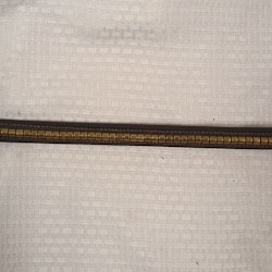 Brunt läderpannband, 40cm