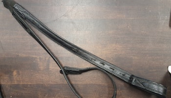 Svarta korta stigläder, 70cm