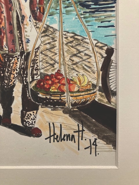 MANDARIN 30x40cm ink