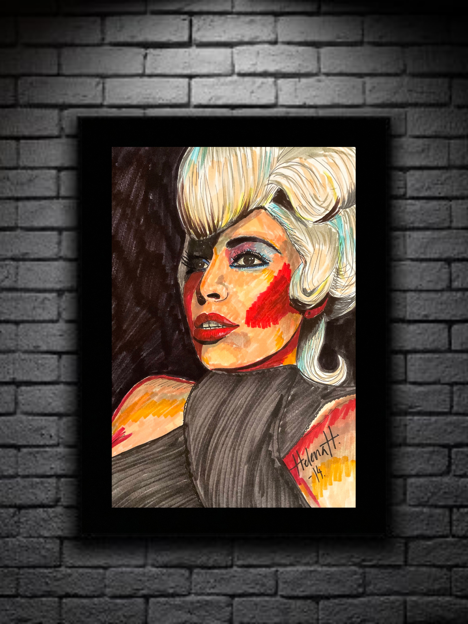 GAGA LADY 30x40cm ink