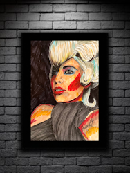 GAGA LADY 30x40cm ink