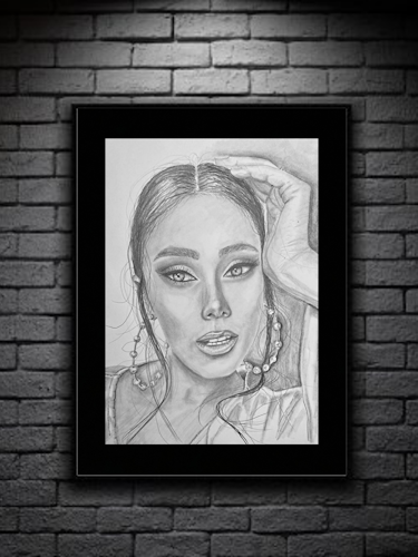 LA PERLA LADY 40x50cm drawing