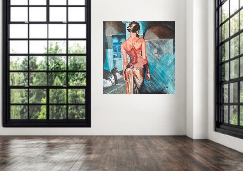 SHE 90x90cm acrylic canvas
