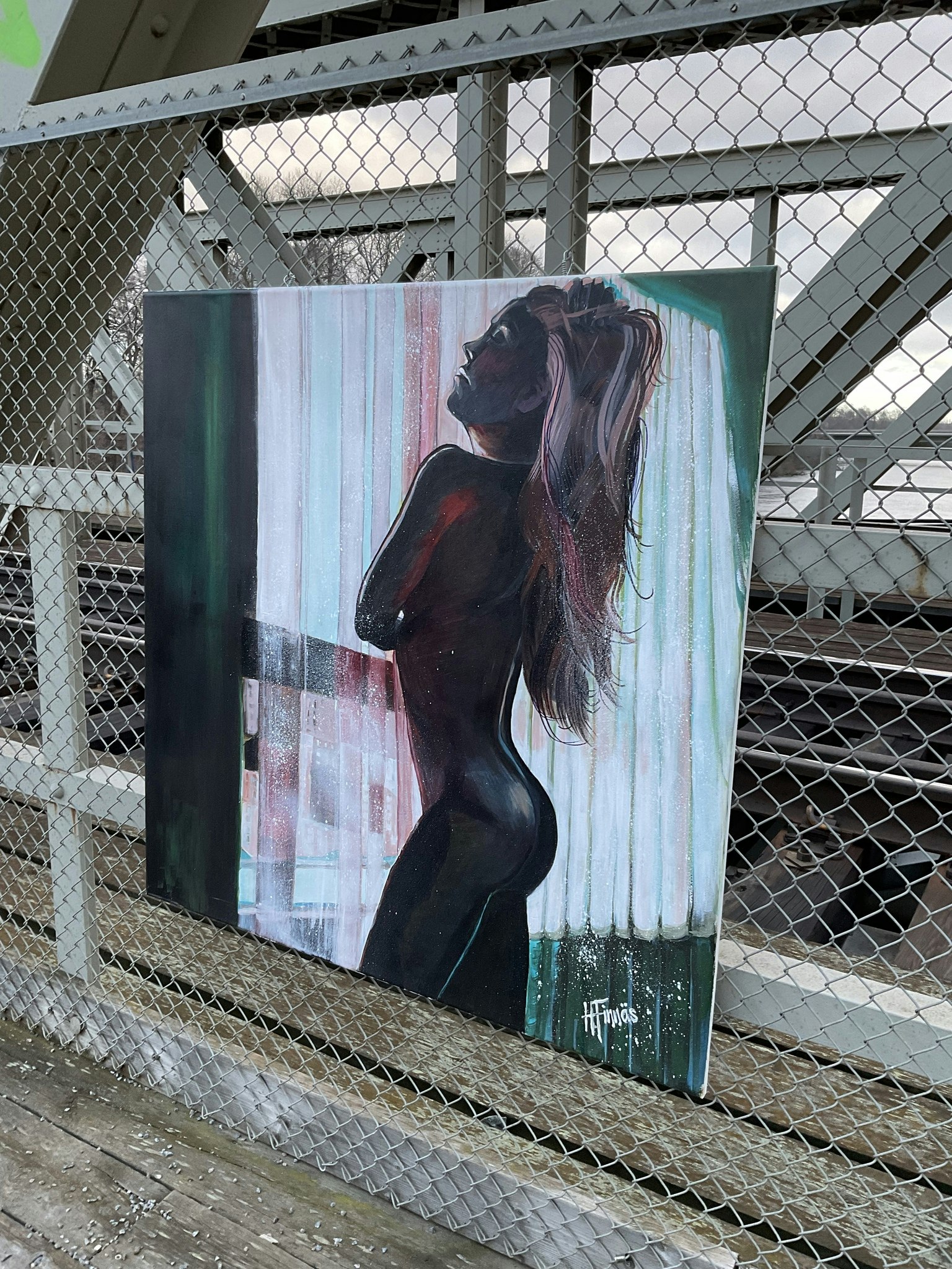 BEFORE 90x90cm acrylic canvas