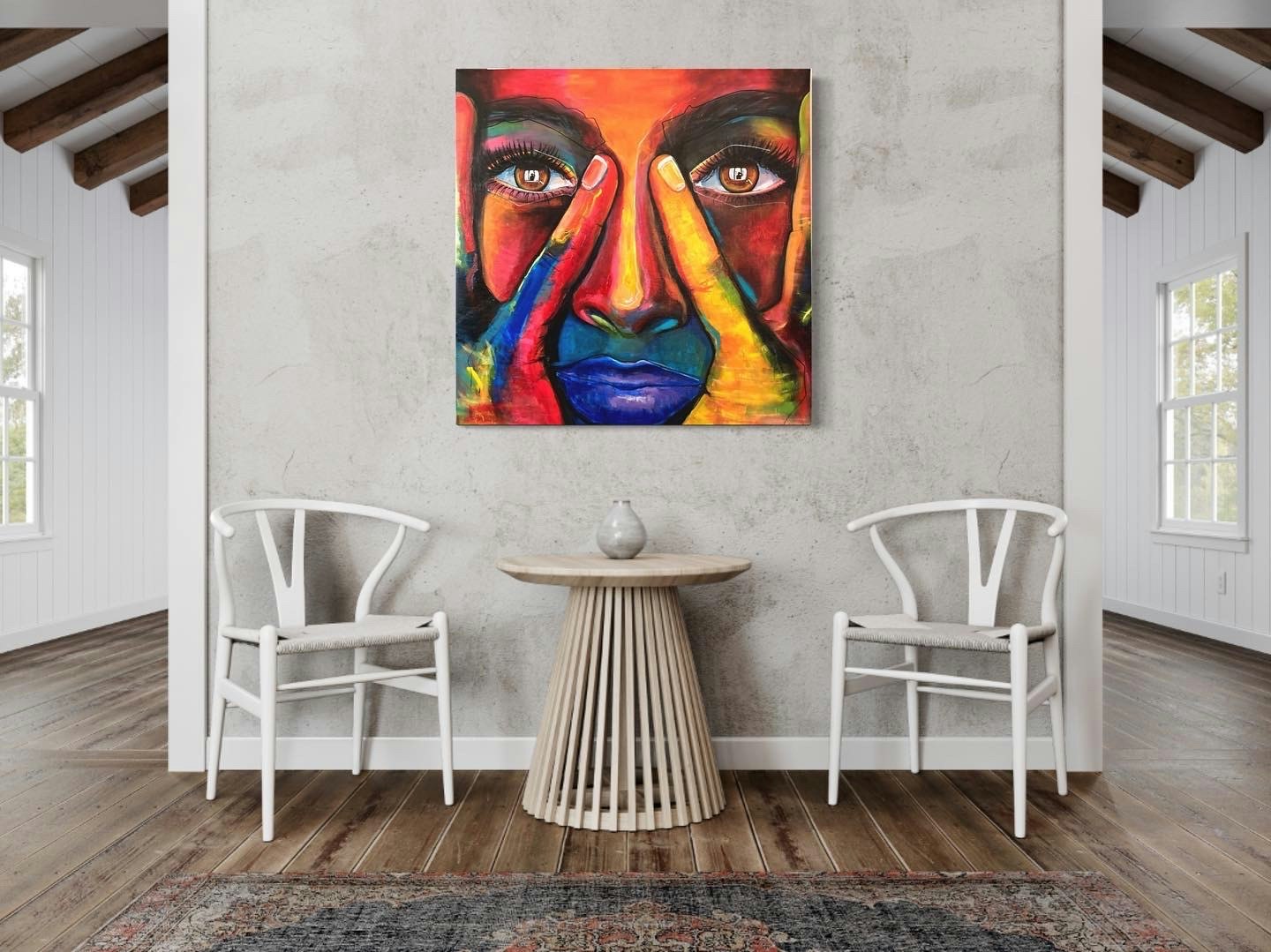 IN MY EYES 74x77cm acrylic canvas