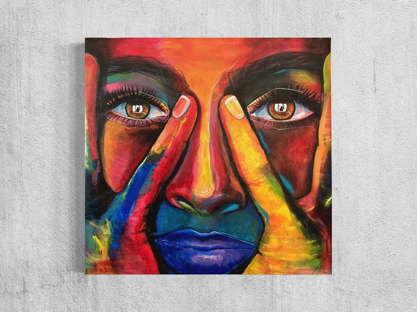 IN MY EYES 74x77cm acrylic canvas