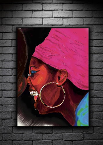 HAPPY BY YOUR SIDE art print 50x70cm