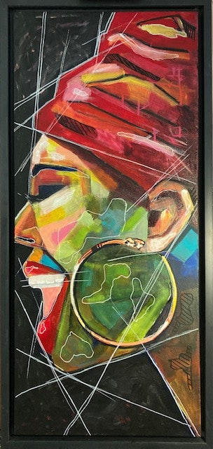 LAUGH CLOSE TO YOU acrylic canvas 40x85cm