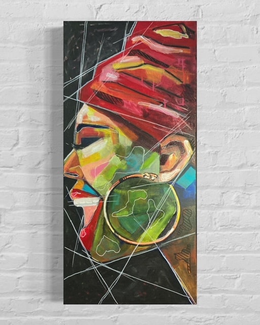 LAUGH CLOSE TO YOU acrylic canvas 40x85cm