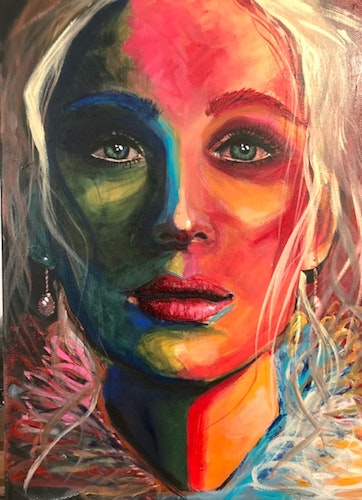I AM acrylic canvas 30x40cm