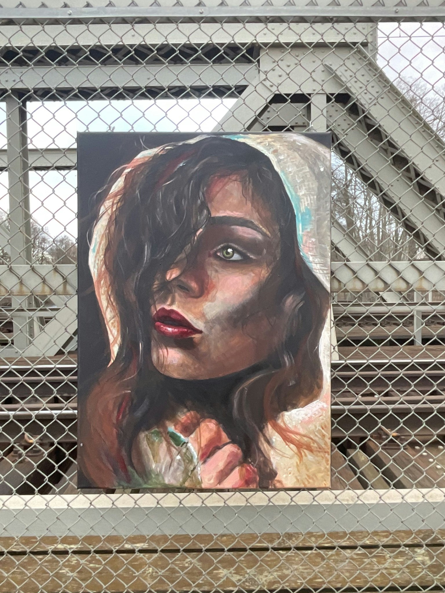 HIDING BEHIND acrylic 50x70cm