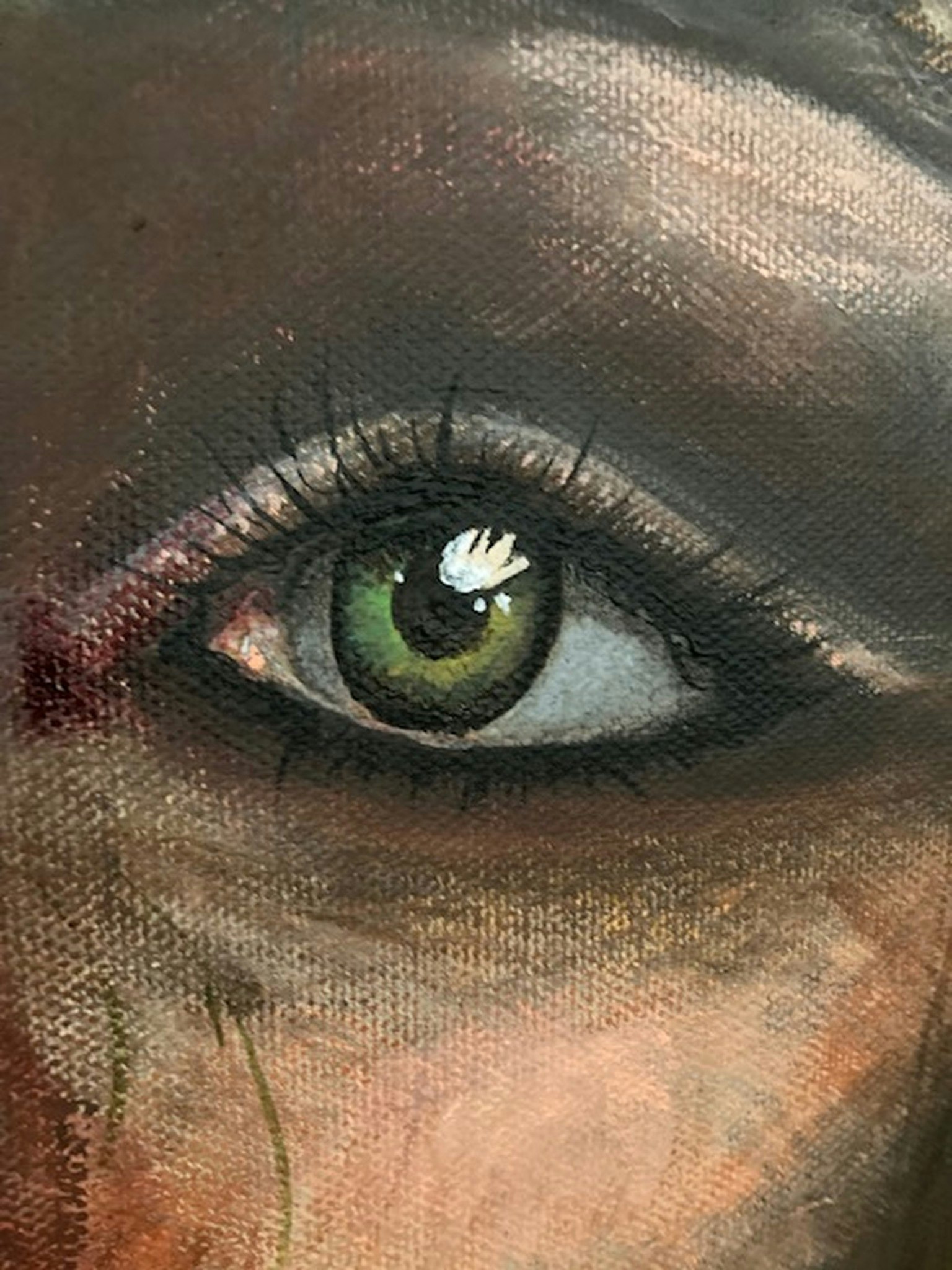 HIDING BEHIND acrylic 50x70cm