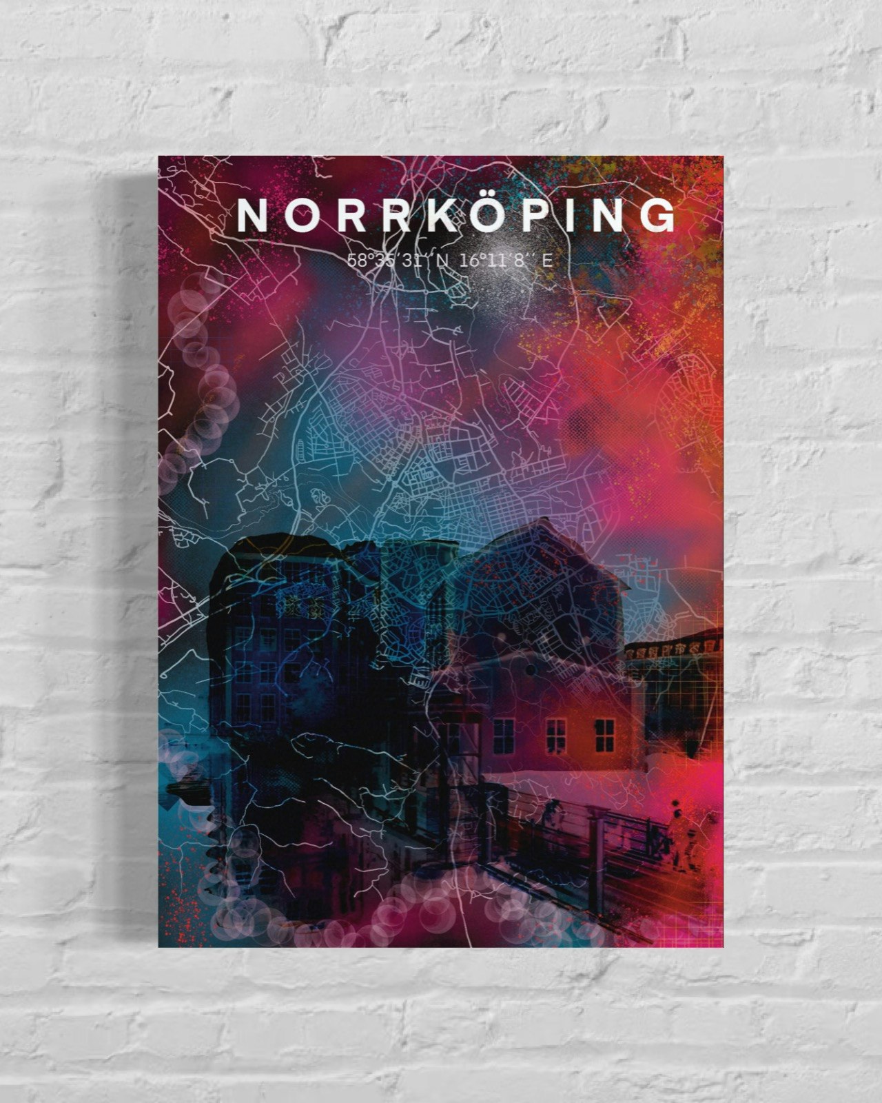 NORRKÖPING bron digital art print 50x70cm