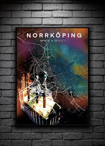 NORRKÖPING värmekyrkan digital art print 50x70cm