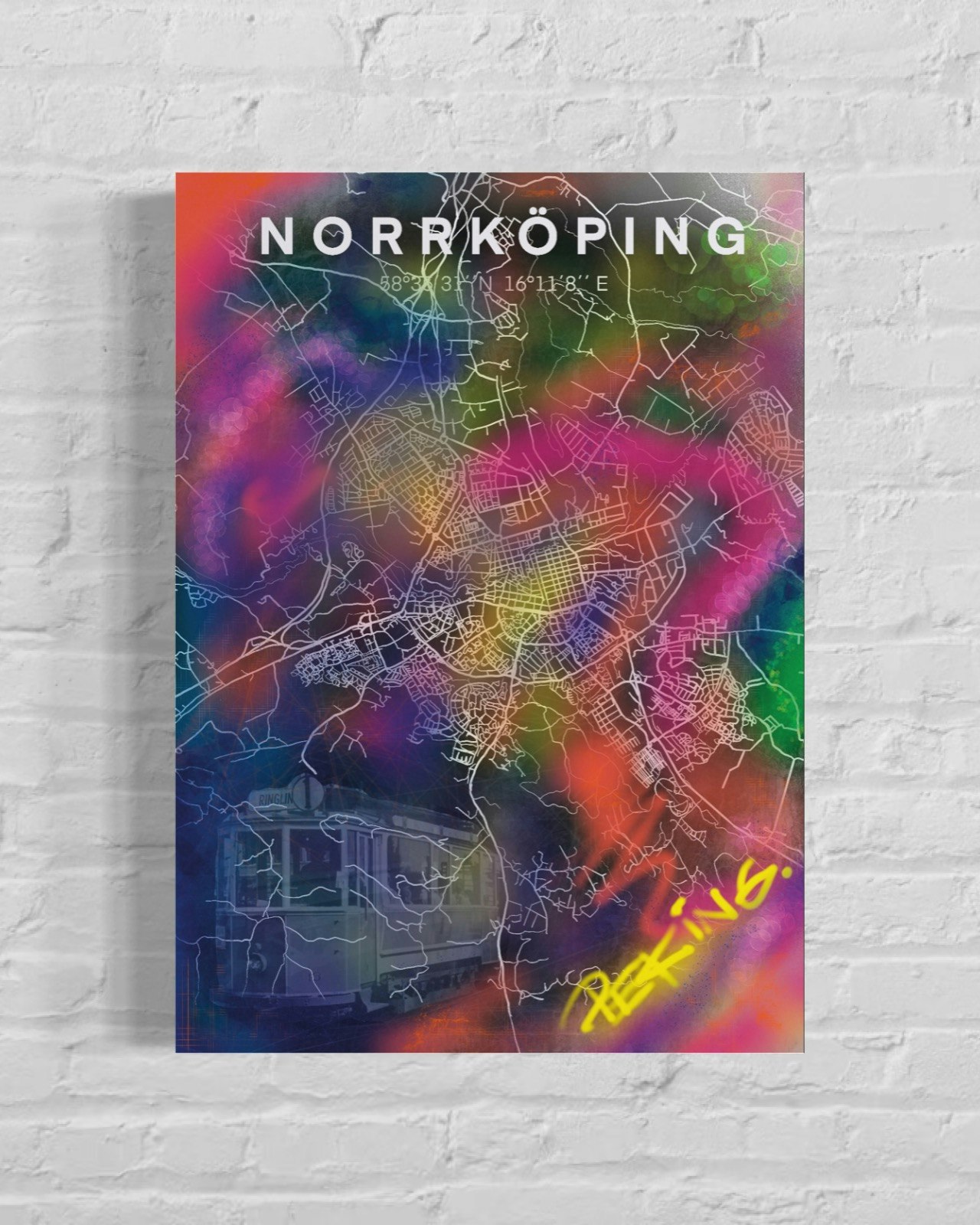 NORRKÖPING peking digital art print 50x70cm