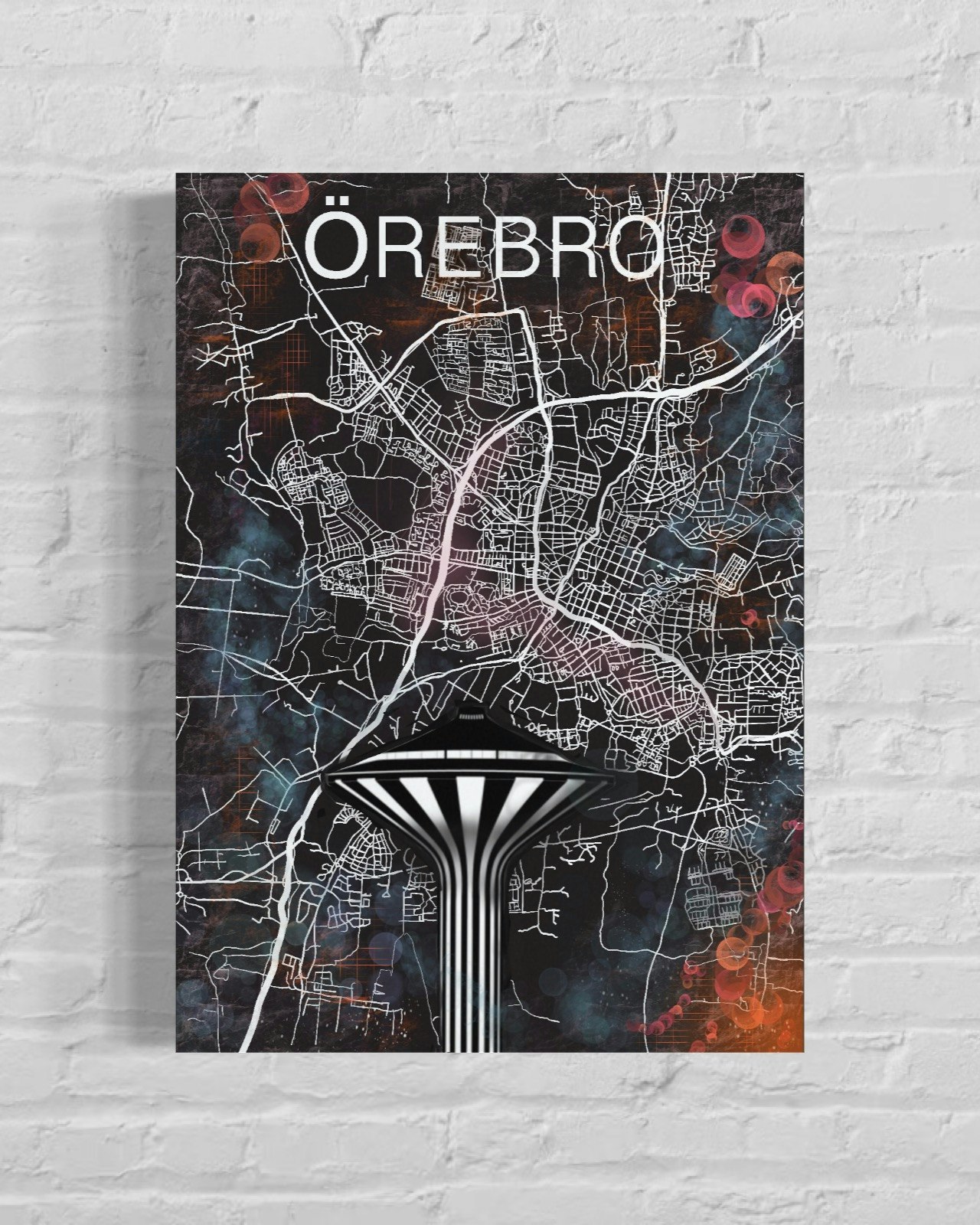 ÖREBRO svampen digital art print 50x70cm