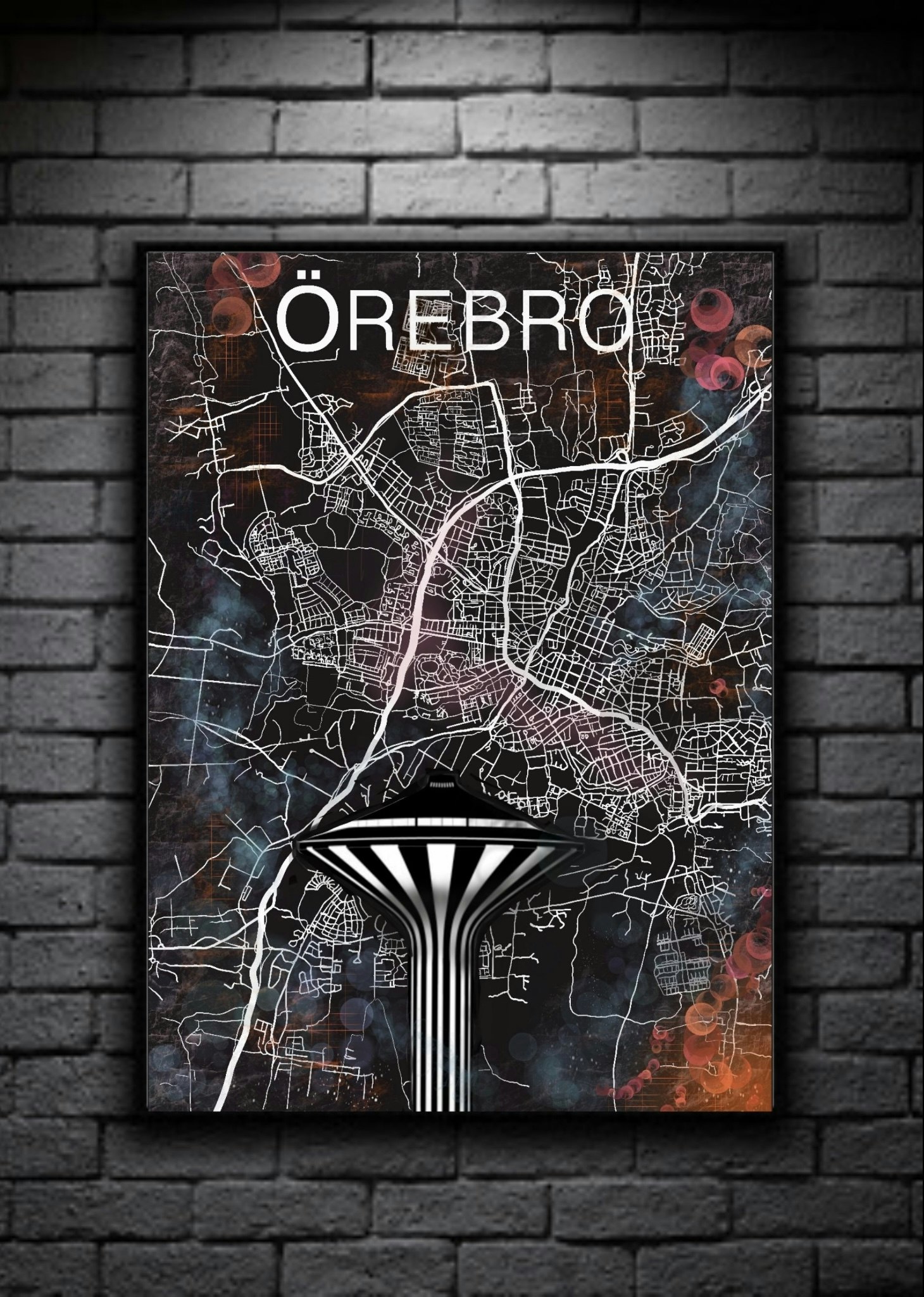 ÖREBRO svampen digital art print 50x70cm