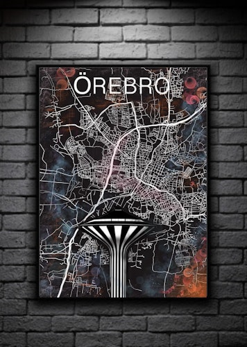 ÖREBRO svampen digital art print 50x70cm