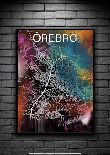 ÖREBRO I was here digital art print 50x70cm
