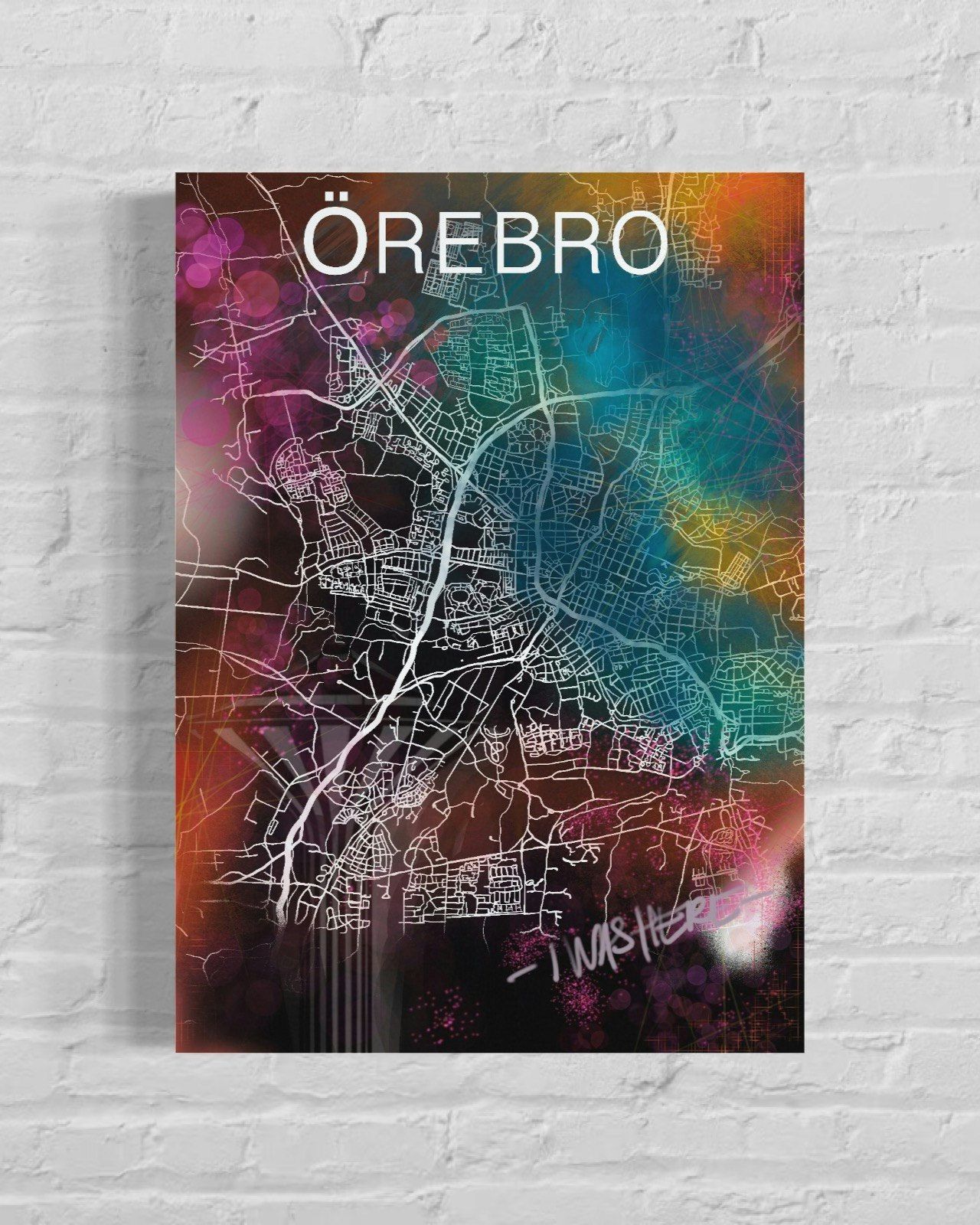 ÖREBRO I was here digital art print 50x70cm