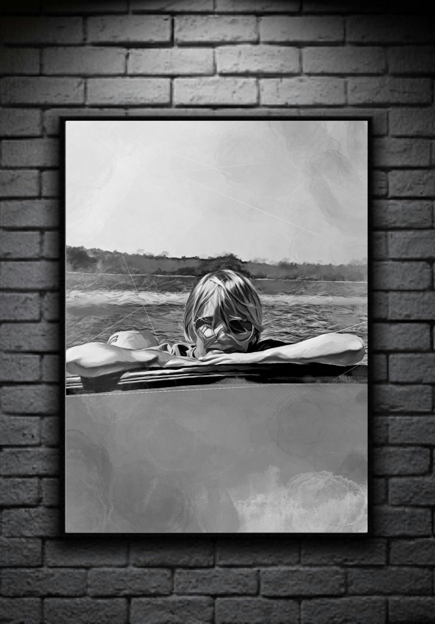 MYSAN digital art print 50x70cm black/white