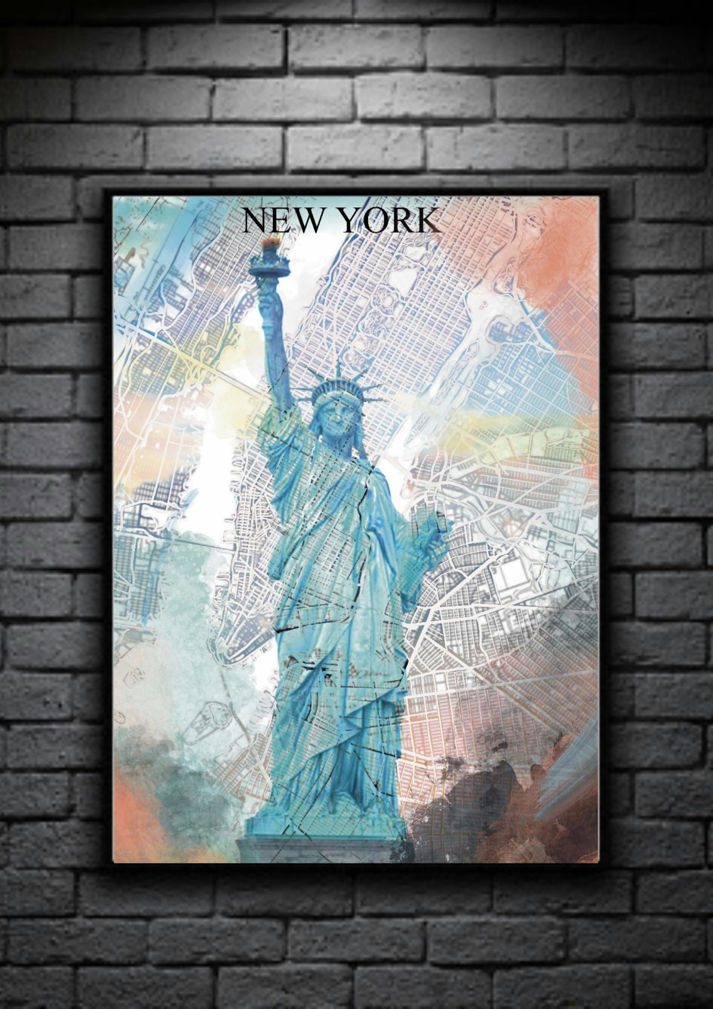 NEW YORK digital art print 50x70cm color