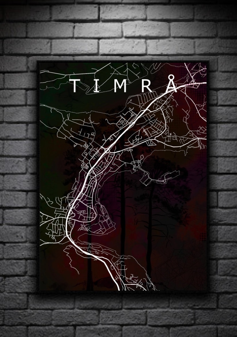 TIMRÅ tallar svart/mörkröd