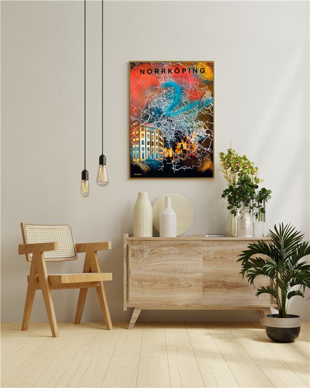 NORRKÖPING strykjärnet digital art print 50x70cm