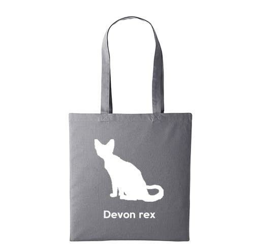 Tygkasse kattras Devon rex DRX ras sverak katt klubb uppfödare shopping miljö bomullskasse sällskap utställning